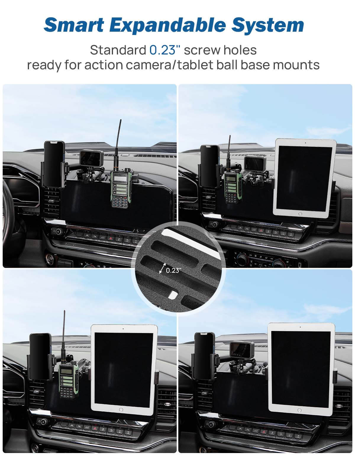 Metal Dash Platform Mount Phone Holder Compatible with 2022+ Silverado & Sierra