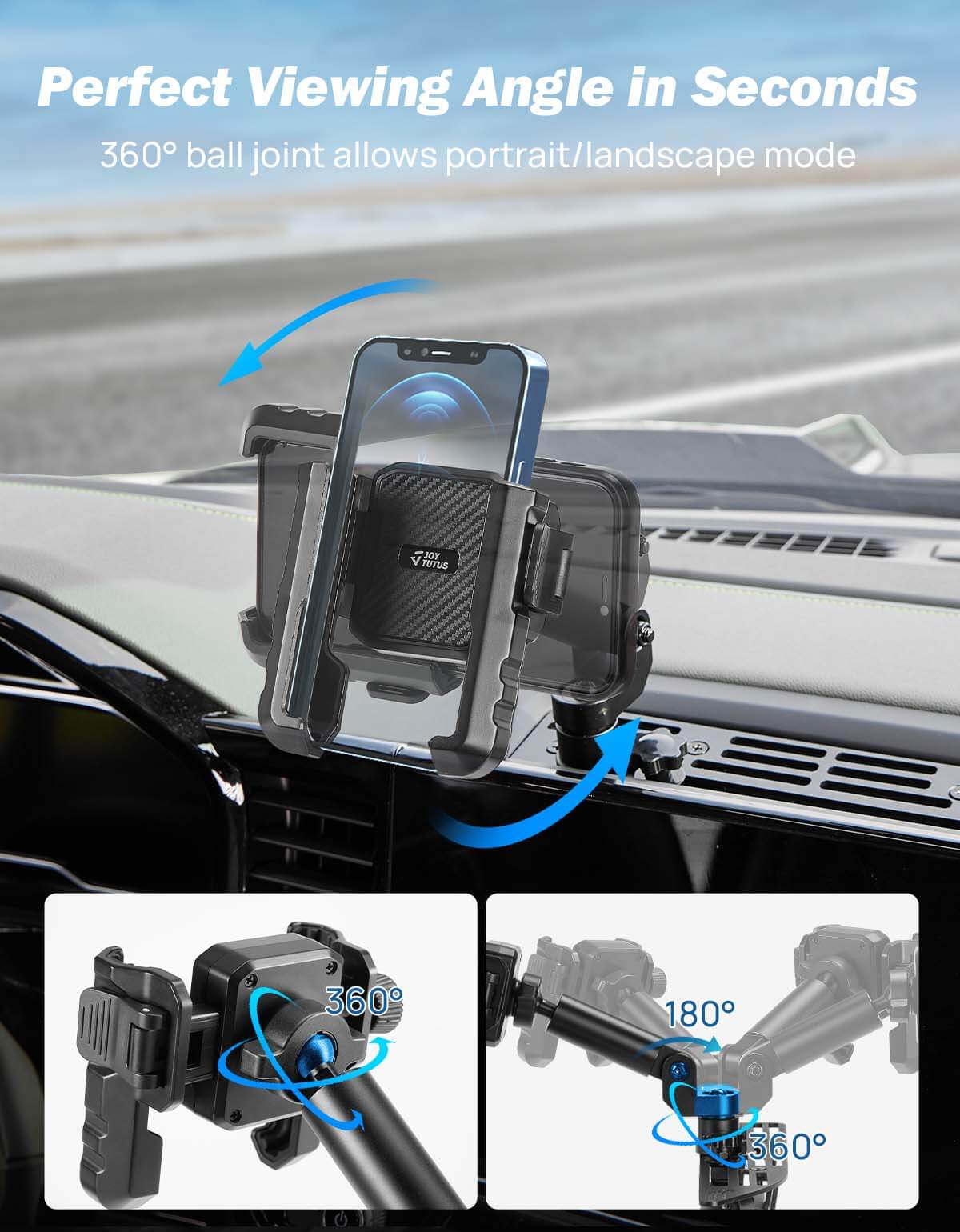 Metal Dash Platform Mount Phone Holder Compatible with 2022+ Silverado & Sierra