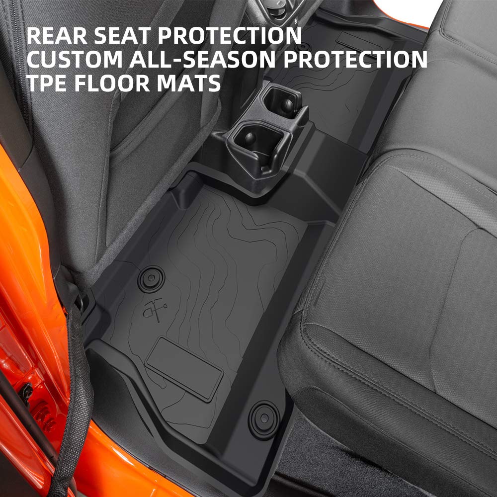 Floor Mats for Gladiator JT 4-Door 2020–2026, All-Weather Liners