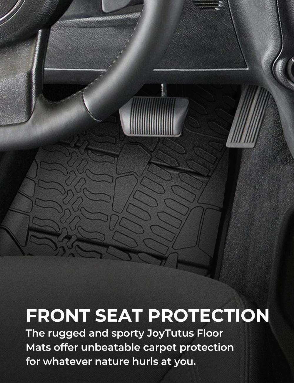 All-Weather Floor Mats for Jeep Wrangler JKU 2014–2018, Front & Rear