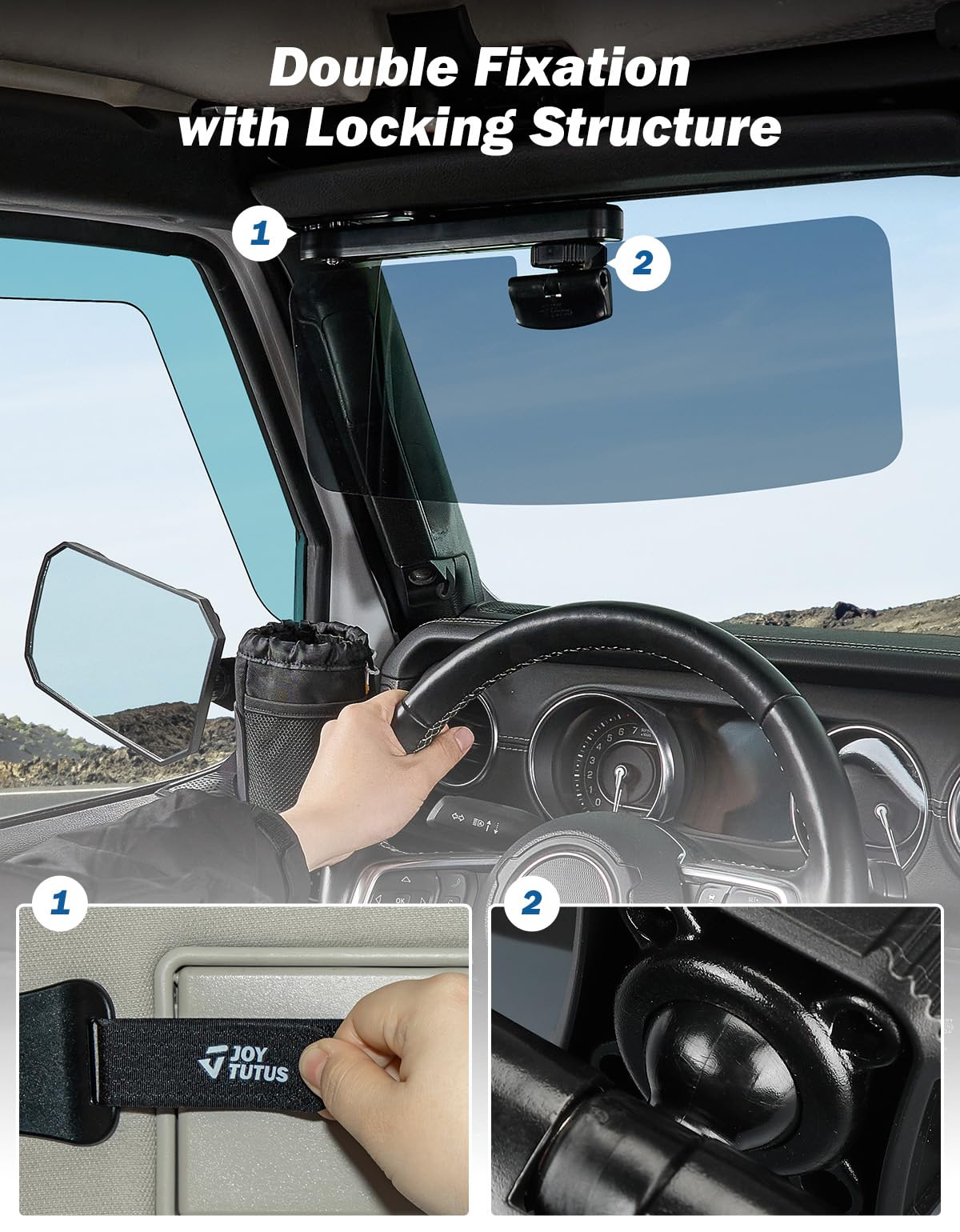 JOYTUTUS Sun Visor Extender for Car