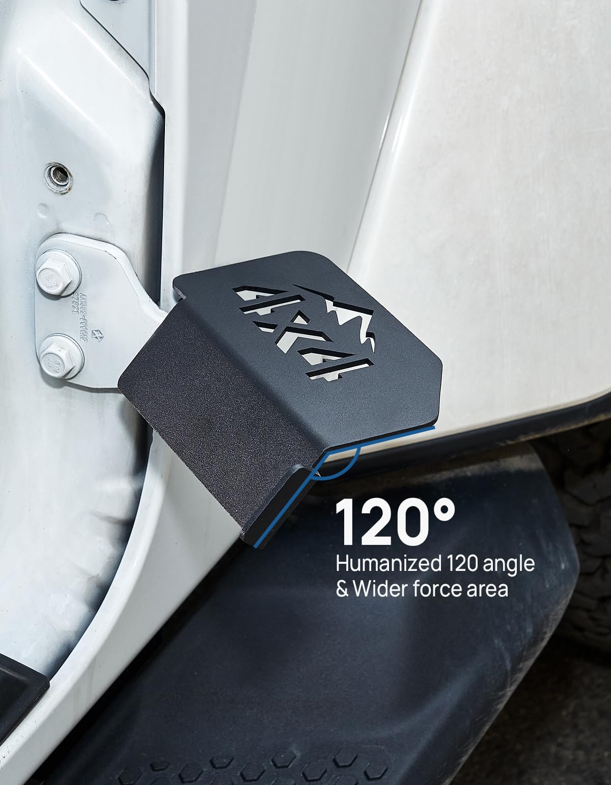 120° Foot Pegs for Wrangler JK JL & Gladiator JT 2007–2024 4X4 Pattern