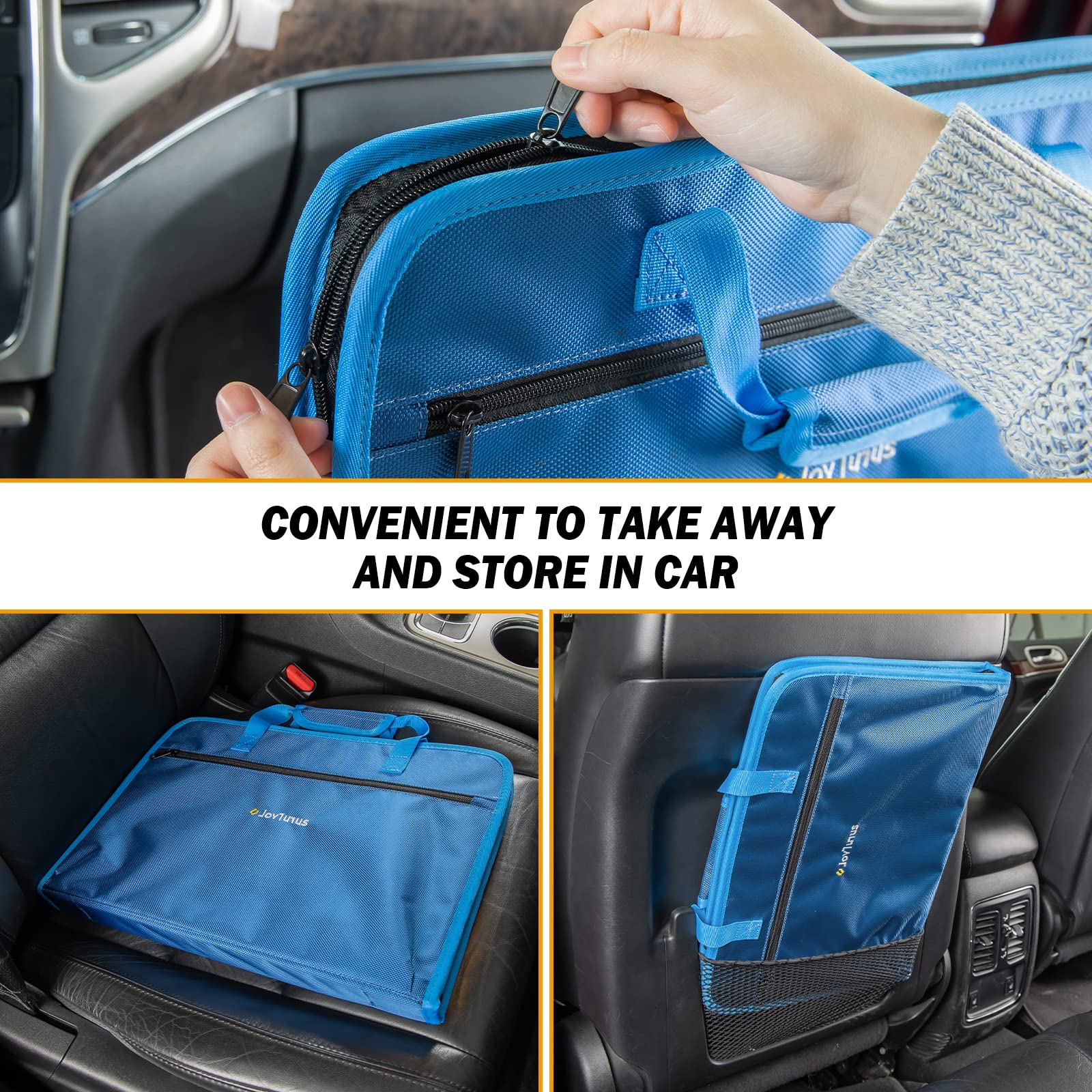 3 in 1 Steering Wheel Eating Tray, Car Back Seat Laptop Desk Gray
