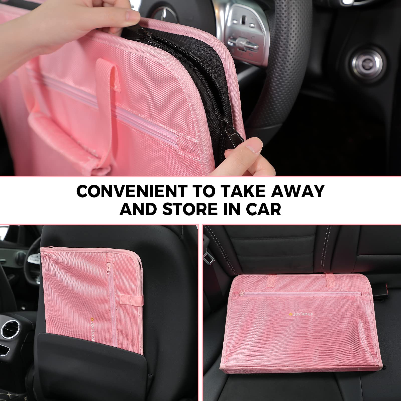 3 in 1 Steering Wheel Eating Tray, Car Back Seat Laptop Desk Gray
