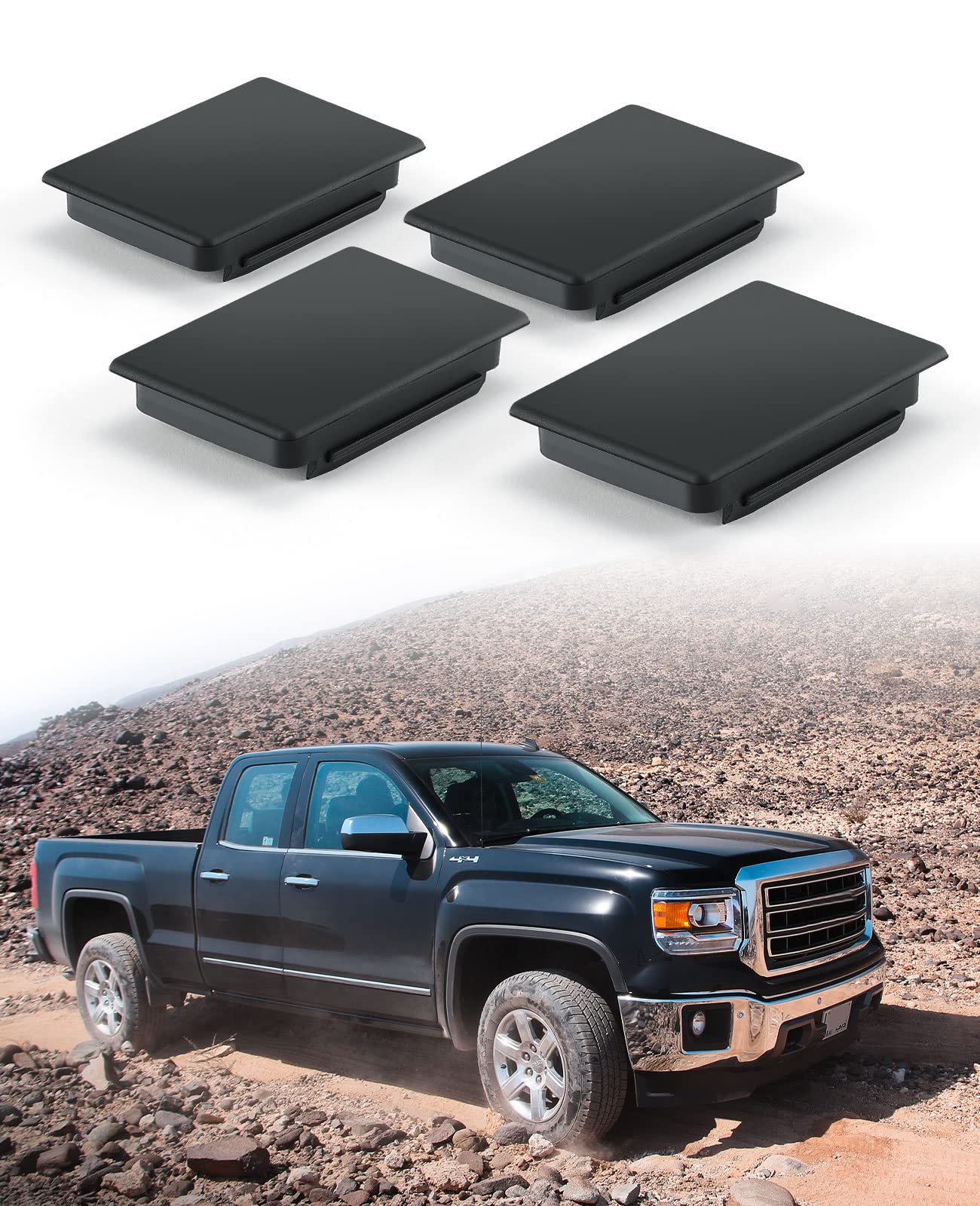 Stake Pocket Covers – 4 Pack for Chevy Silverado (2000–2013) & GMC Sierra (2010–2014)